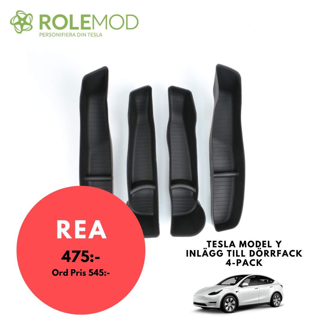 Inlägg för dörrfack Tesla Model Y (4st)