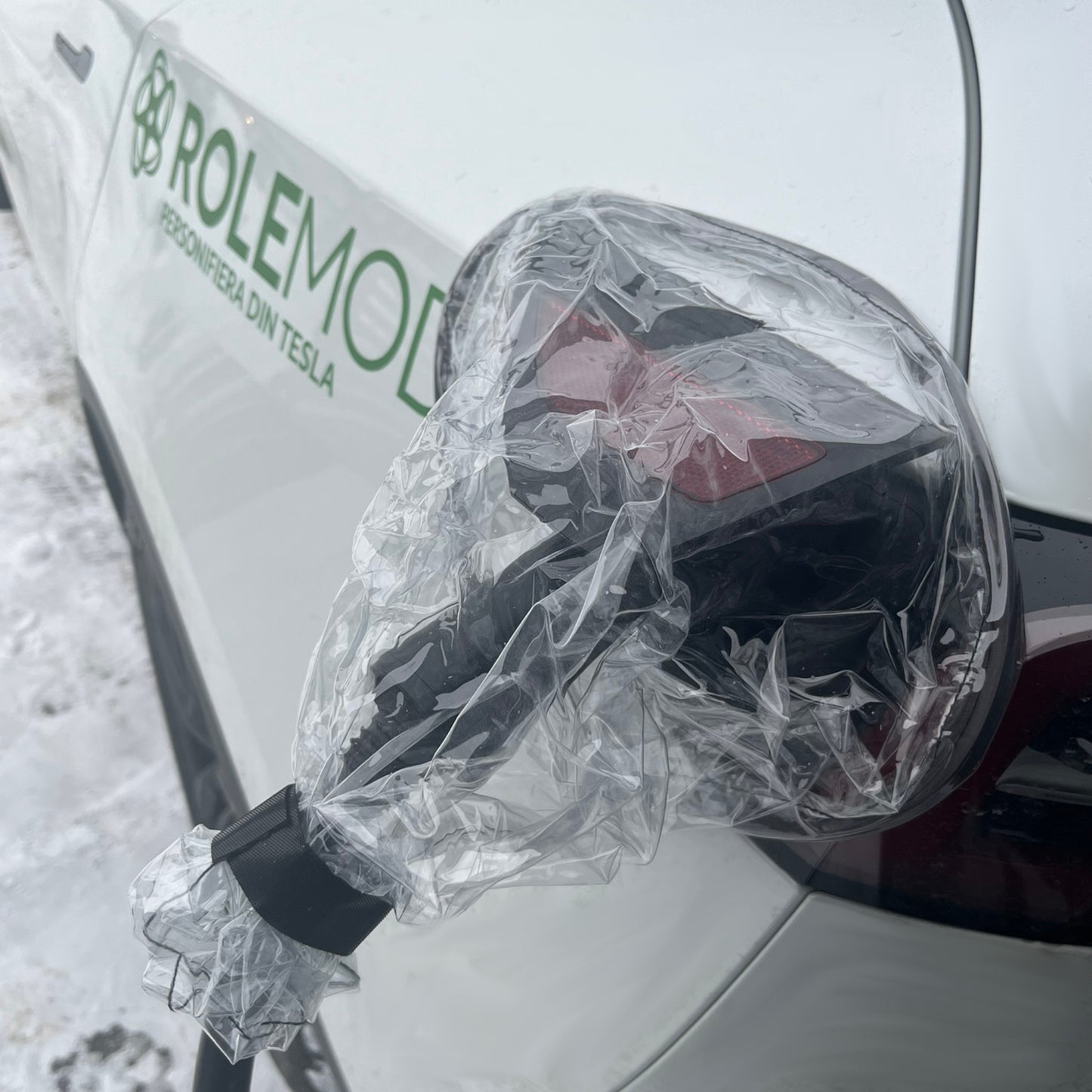 Väderskydd för laddlucka (snöskydd) - Transparant