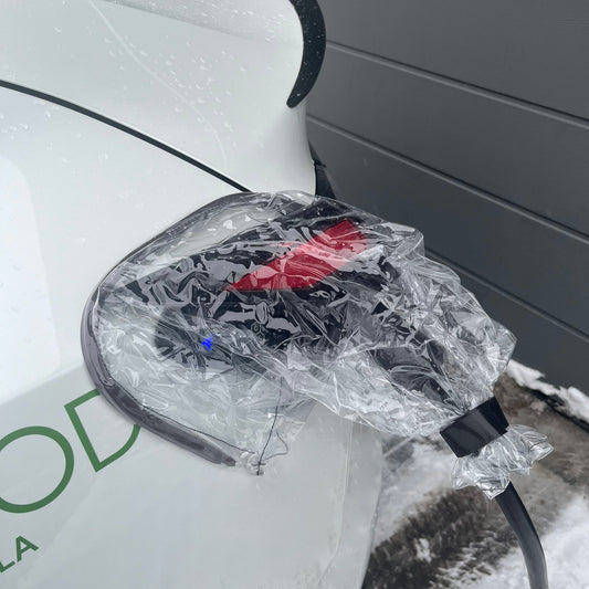 Väderskydd för laddlucka (snöskydd) - Transparant