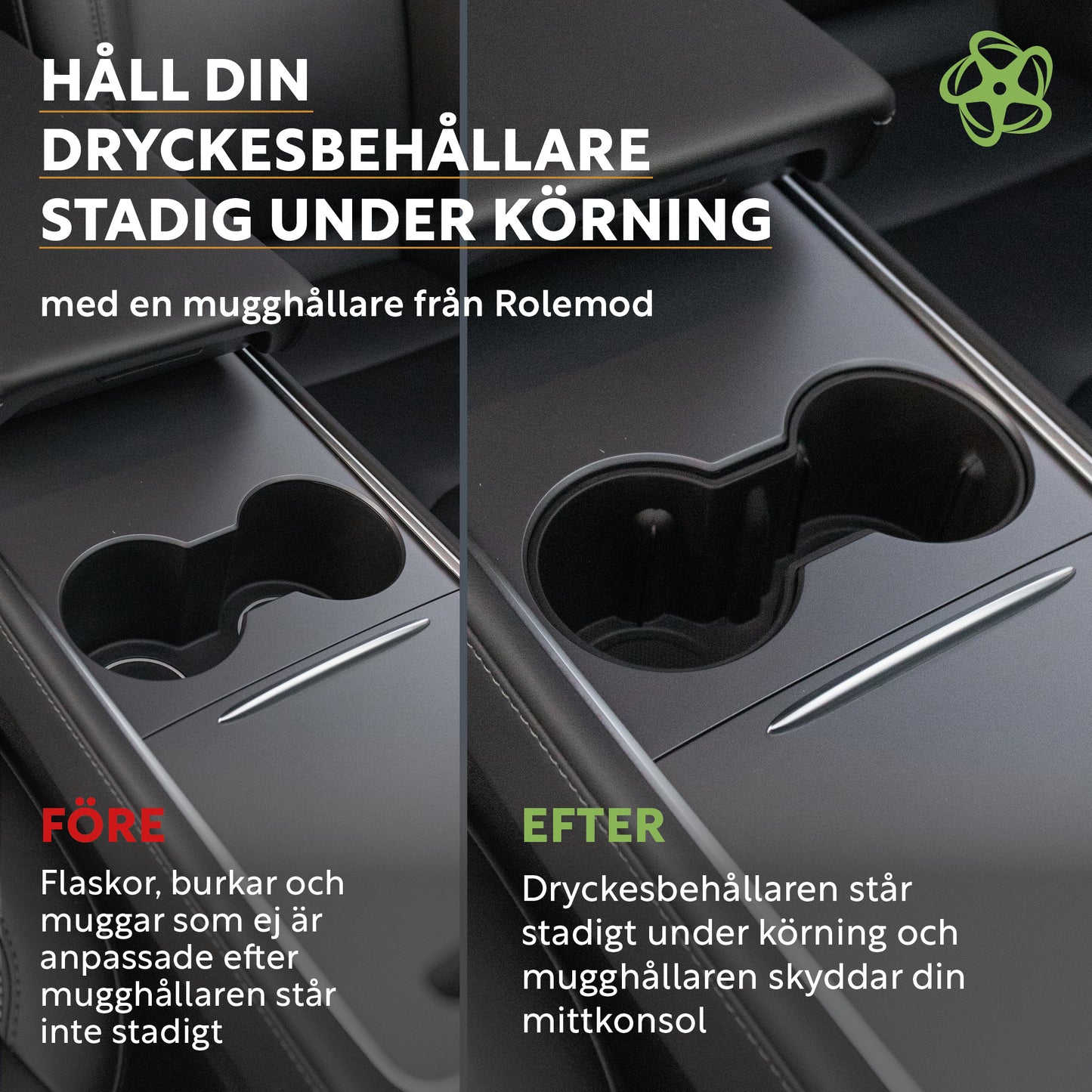Mugghållare till Tesla Model 3 / Y 2021+