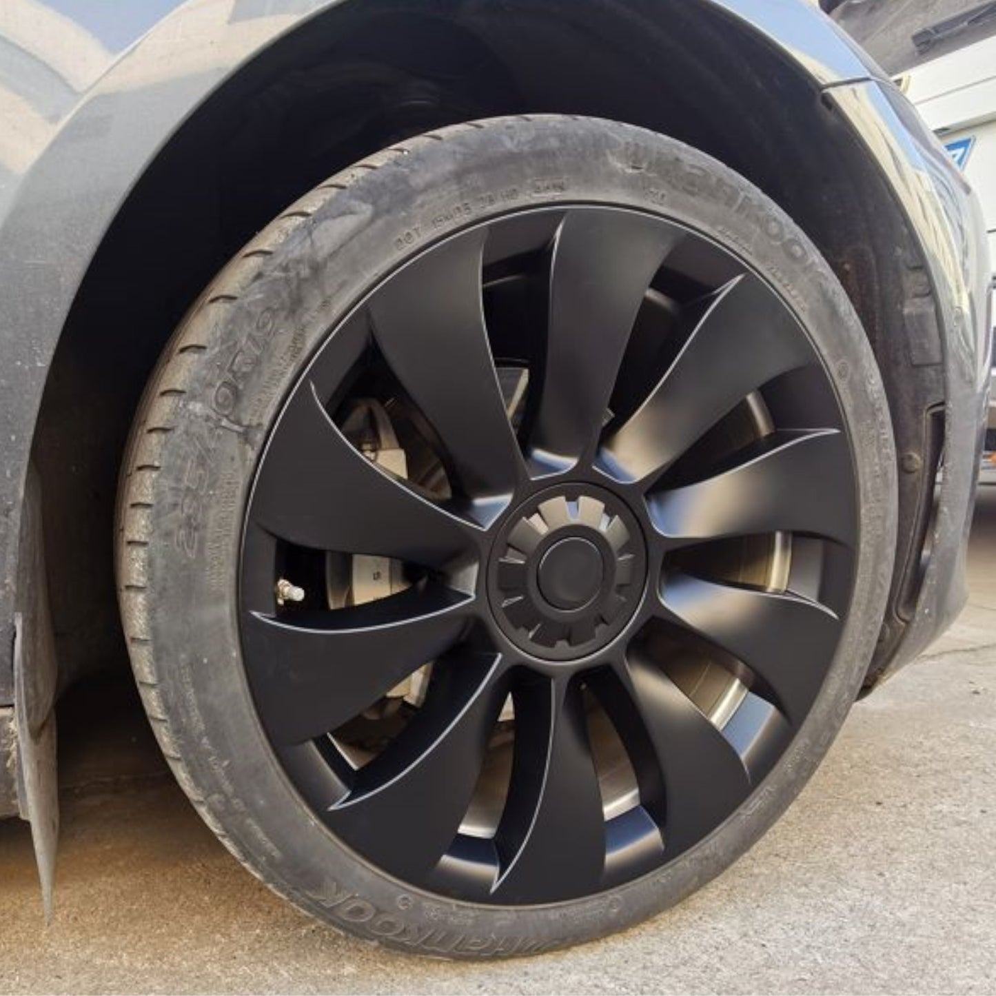 Tesla Model 3 Sport rims 19" Hubcaps Matte black 4pcs