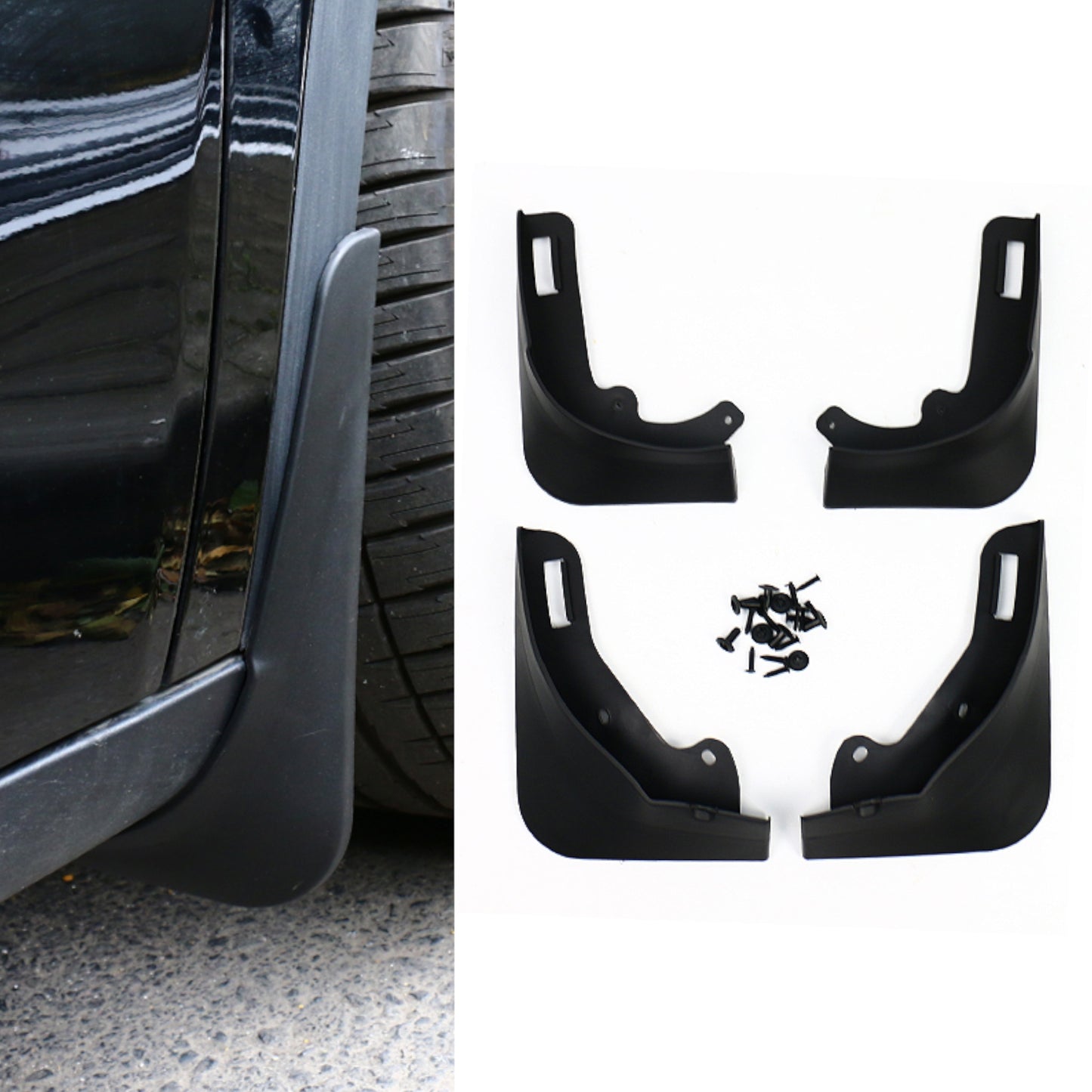 Tesla Model Y Splash Guard Matte Black (4pcs)