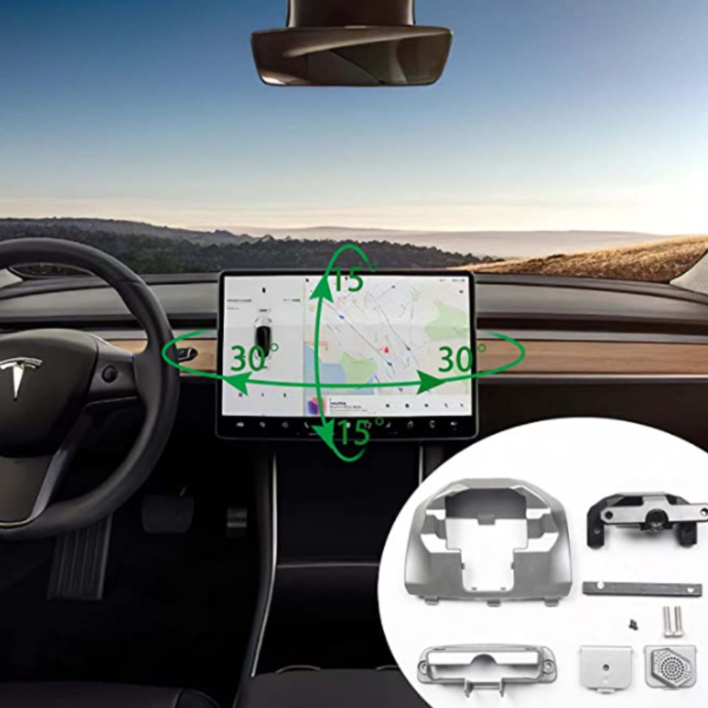 Kit för roterande skärm till Tesla Model Y och Model 3