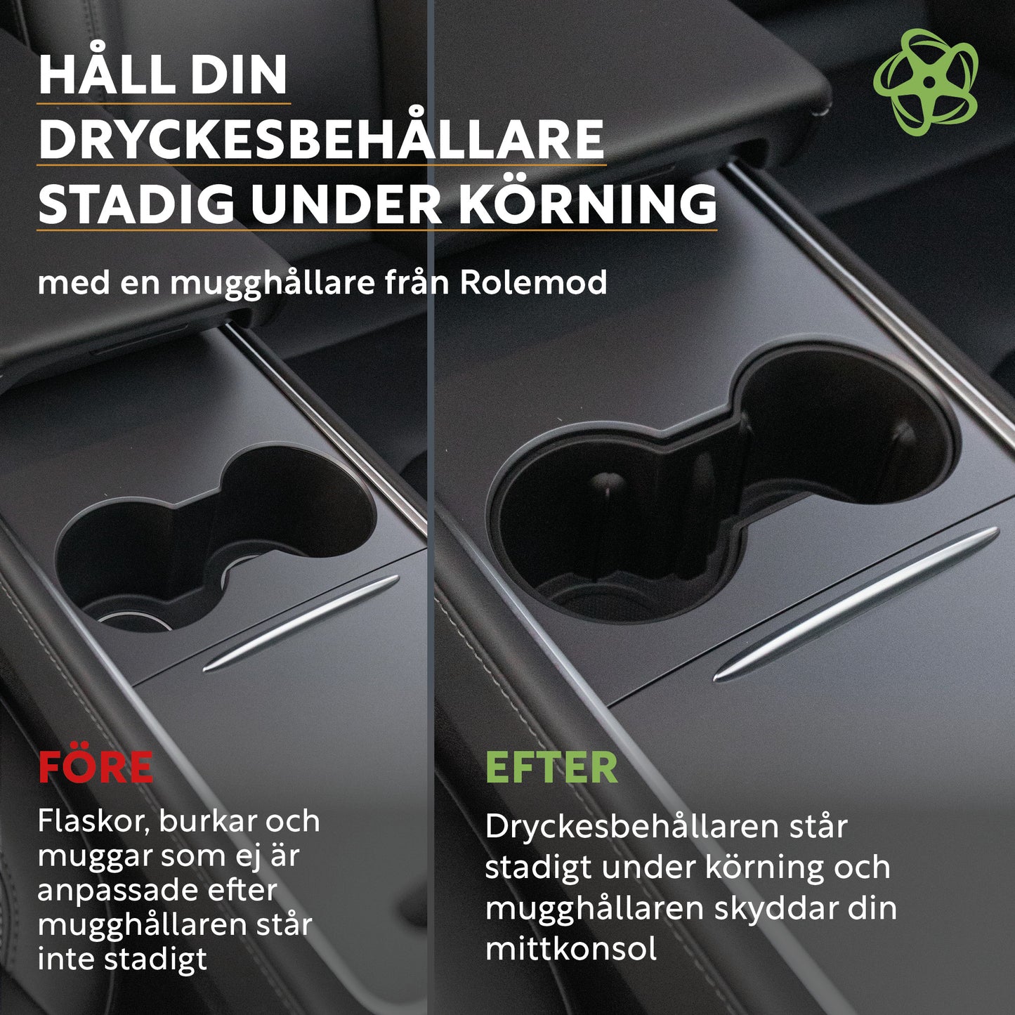 Mugghållare till Tesla Model 3 / Y 2021+